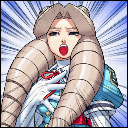 edaki shin'ya, kirishima yurika, capcom, justice gakuen, shiritsu justice gakuen, lowres, official art, 1girl, drill hair, female focus, gloves, open mouth, solo