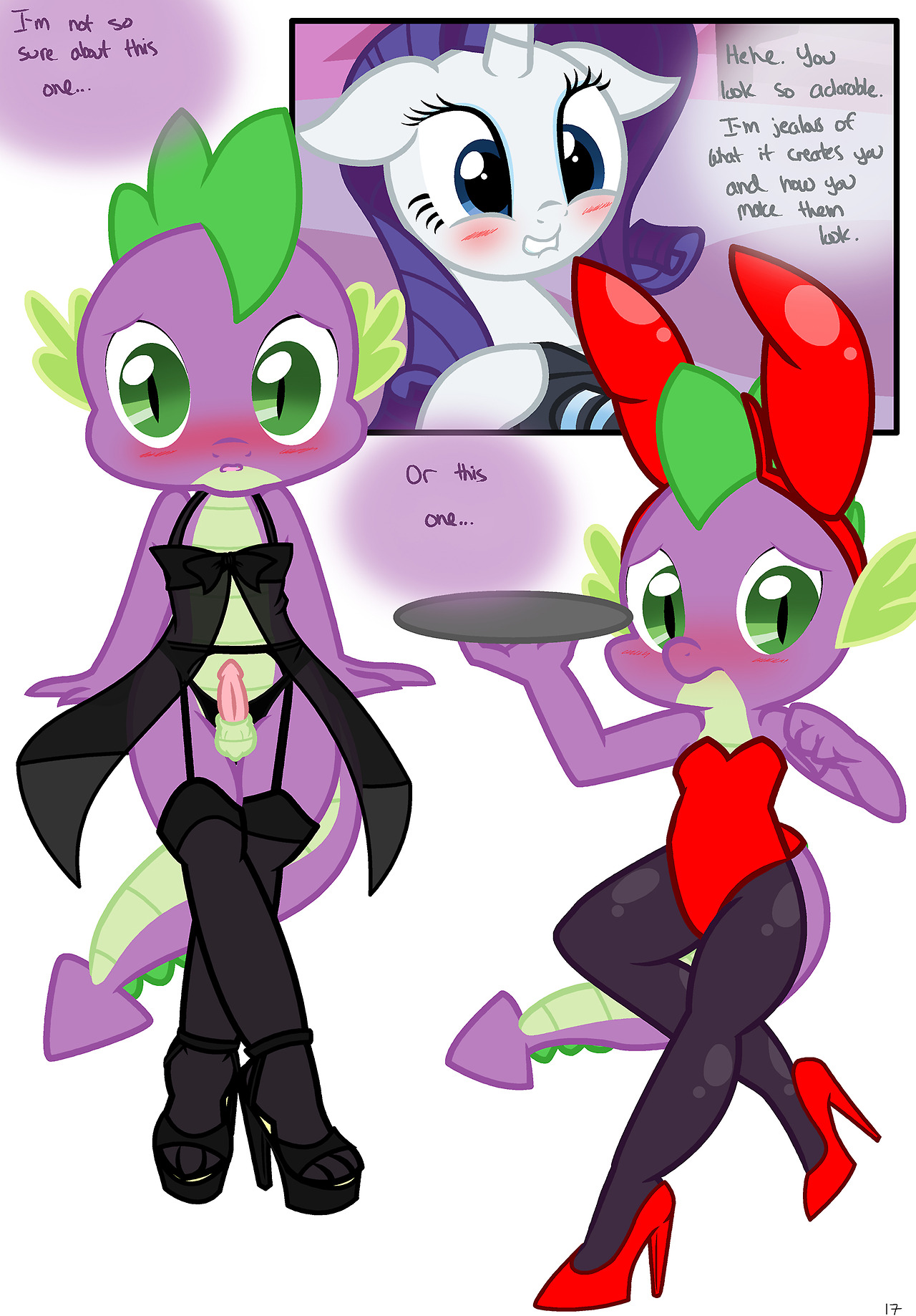 Rule34 – If it exists, there is porn of it / pyruvate, rarity (mlp), spike (mlp) / 488516