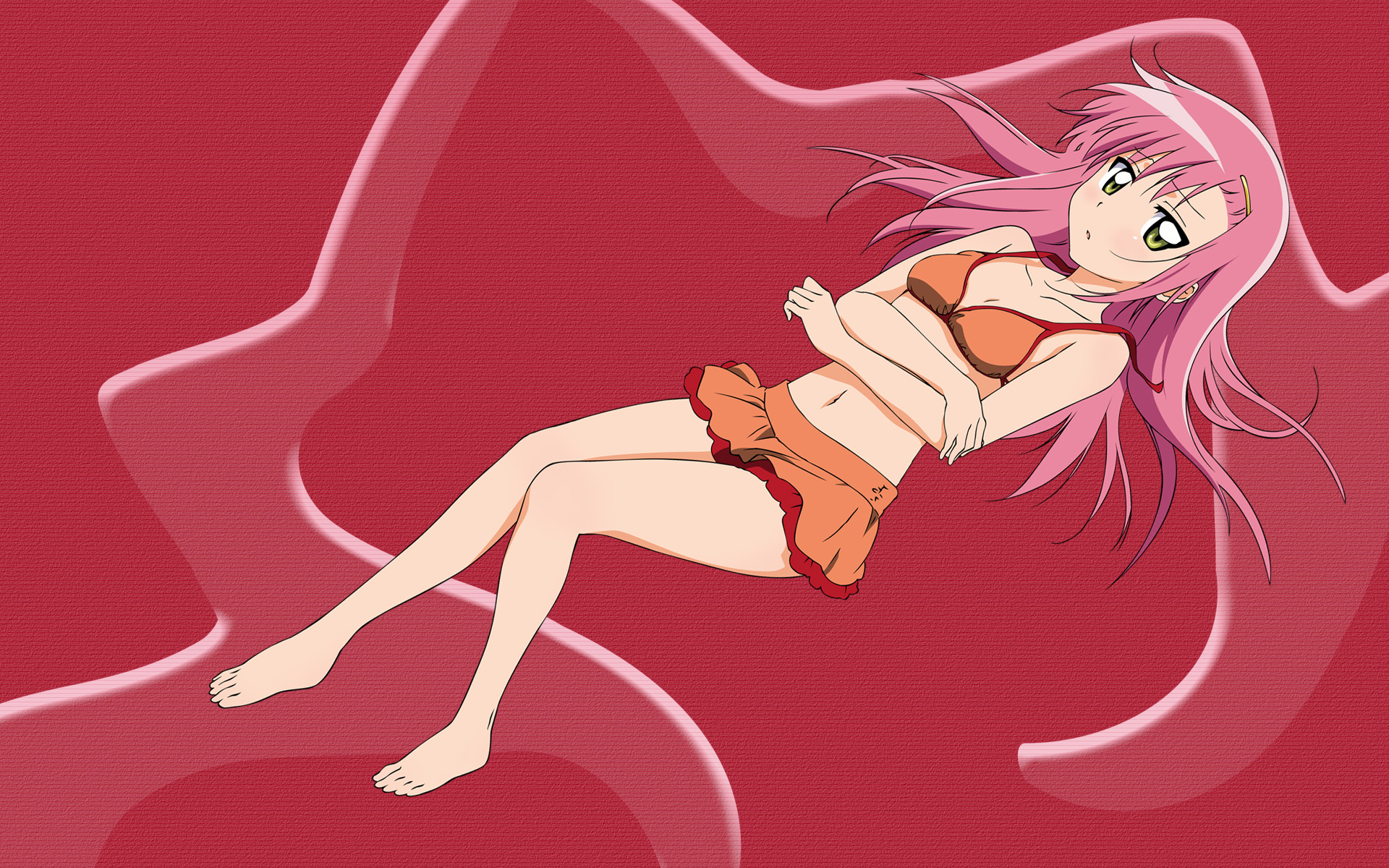 katsura hinagiku, hayate no gotoku!, wall, highres, tagme, 00s, blush, legs, long hair, miniskirt, pink hair, skirt, thighs, yellow eyes