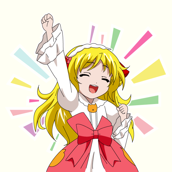 nagachi, di-air, kiddy girl-and, kiddy grade, 00s, ^ ^, blonde hair, child, closed eyes, dia (kiddy girl-and), long hair, solo