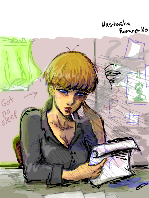 nastasha romanenko, metal gear (series), metal gear solid, tagme, blonde hair, sleepy