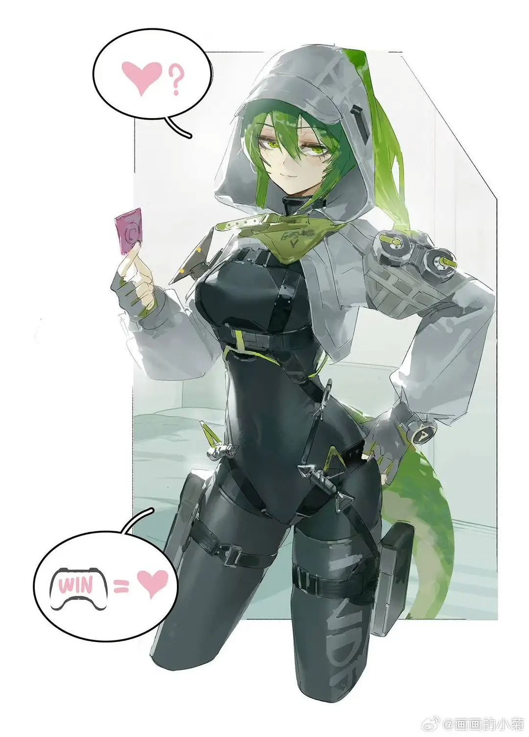 fluorite (arknights), arknights, arknights: endfield, highres, green tail, snake girl