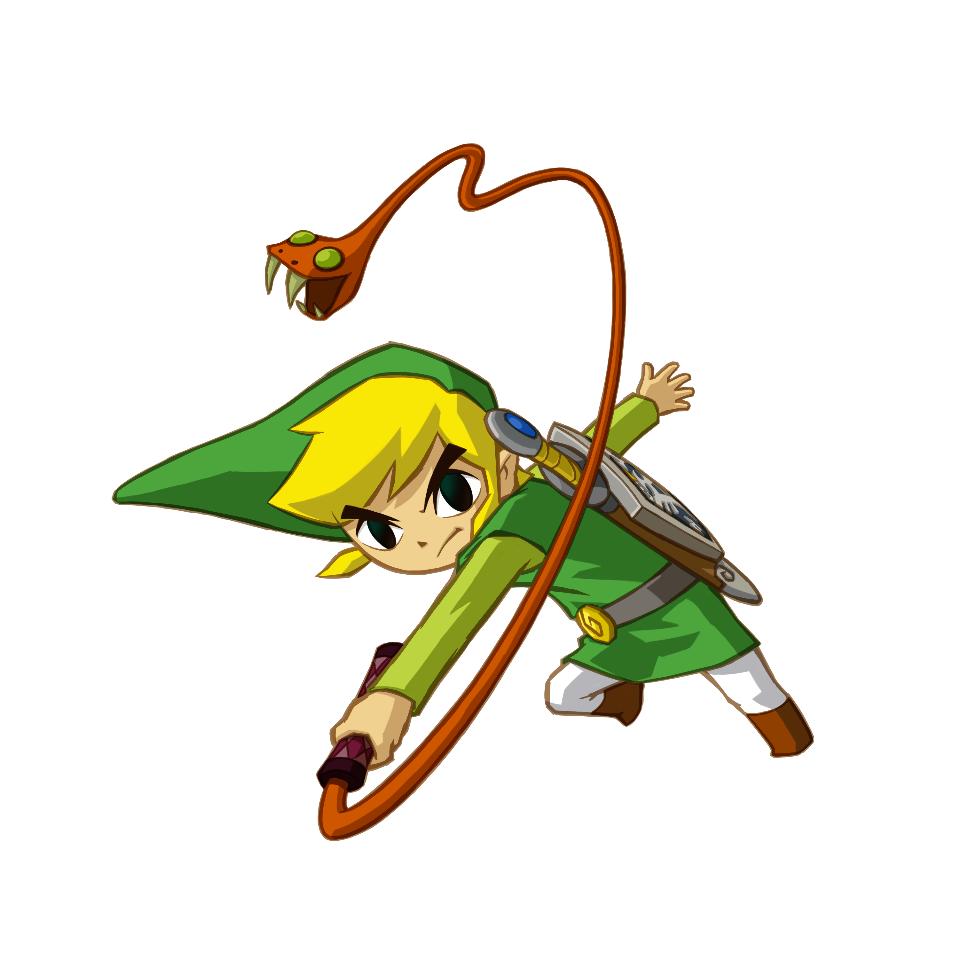 link, toon link, nintendo, the legend of zelda, official art, 1boy, blonde hair, blue eyes, shield, shield on back, ship, snake, sword, watercraft, weapon, whip