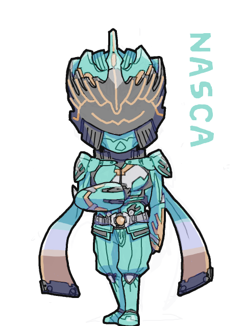nasca dopant, kamen rider, kamen rider w, bad id, bad pixiv id, 1boy, belt, chibi, male focus, monster, nazca dopant, scarf, solo, white background