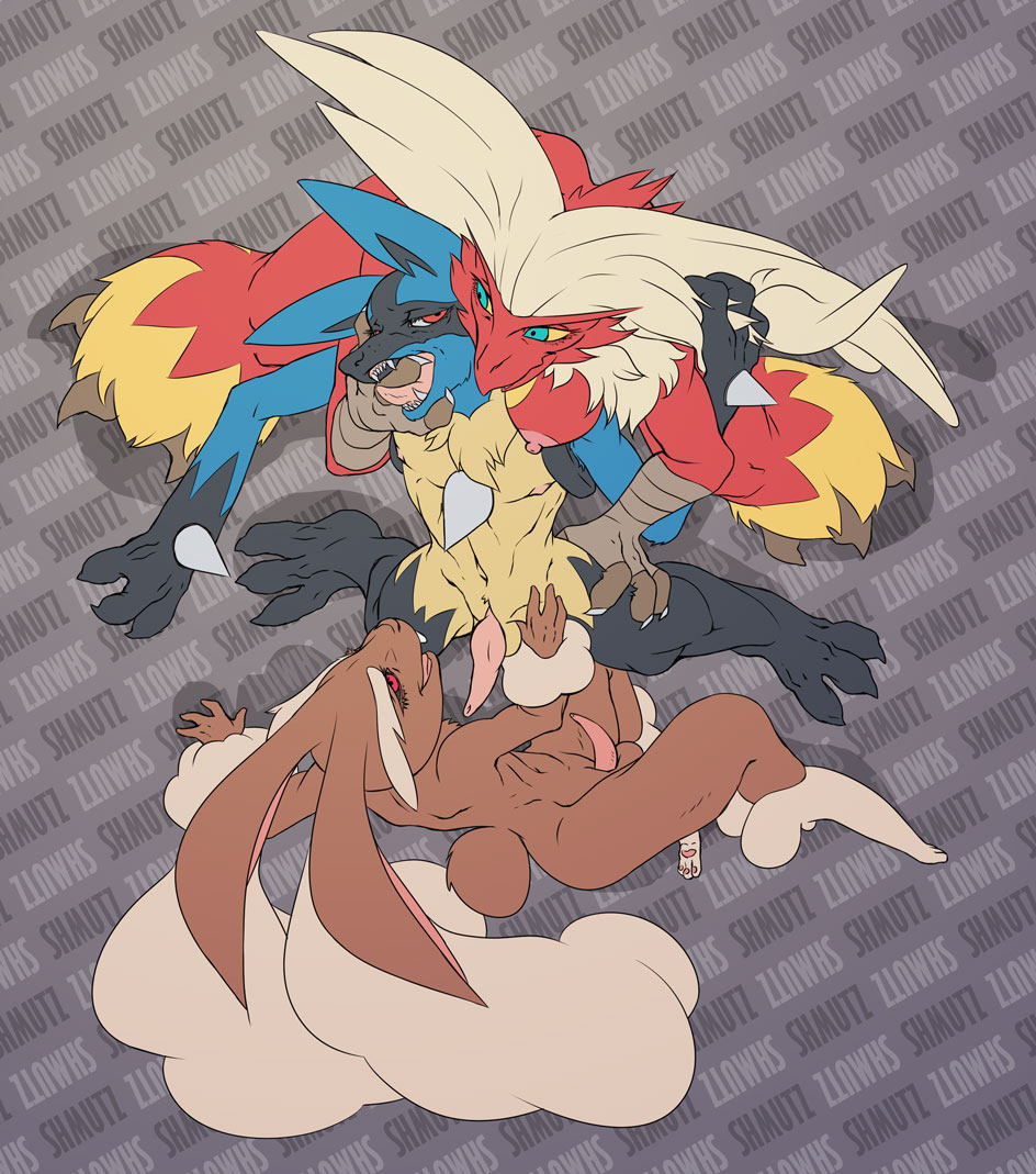 Rule34 – If it exists, there is porn of it / shmutz-art, blaziken, lopunny, lucario / 491392
