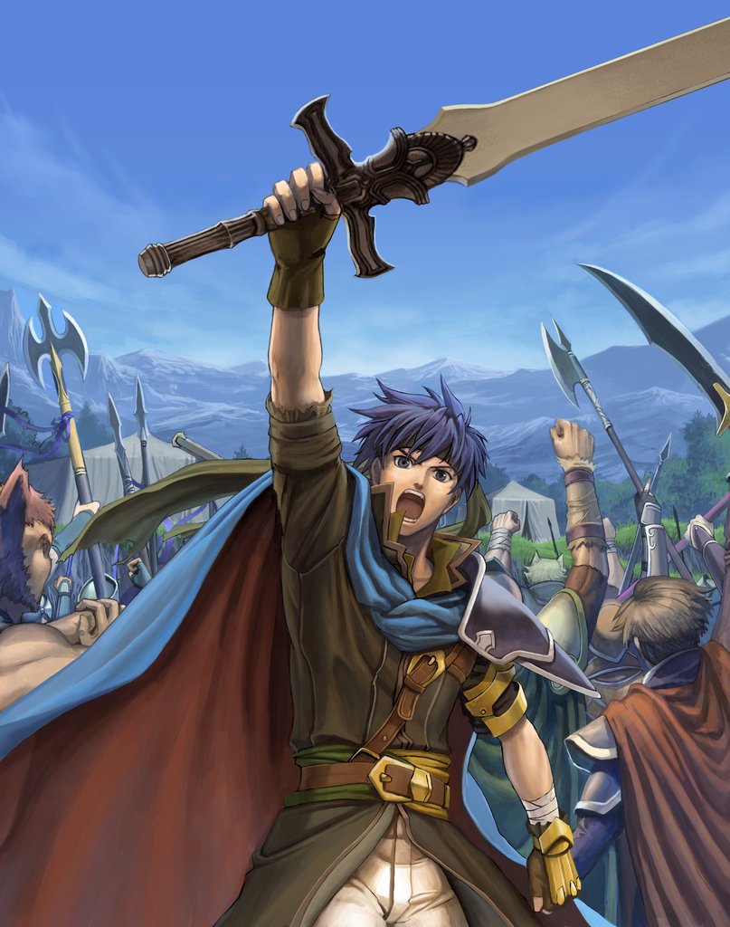 ike (fire emblem), fire emblem, fire emblem: path of radiance, nintendo, blue hair, sword, weapon