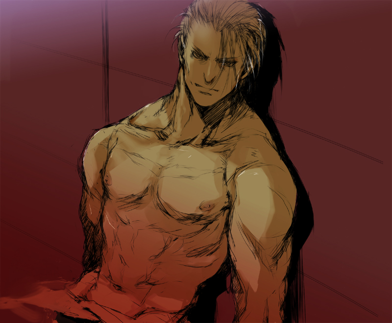 hideaki, geese howard, snk, the king of fighters, blonde hair, male focus