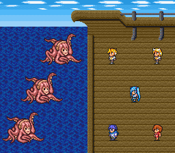 msm04love, hatsune miku, kagamine len, kagamine rin, kaito (vocaloid), megurine luka, meiko (vocaloid), takoluka, final fantasy, final fantasy v, romancing saga, romancing saga 2, saga, vocaloid, lowres, 2boys, 3girls, multiple boys, multiple girls, parody, pixel art