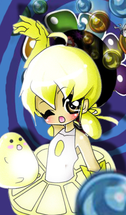 lemon drop, lemondrop, moolamb, spin jam, lowres, bubble, flower, food, fruit, lemon