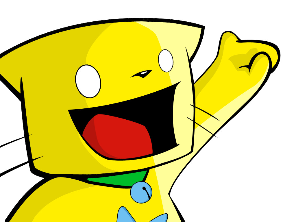 nips (spin jam), spin jam, official art, cat, collar, happy