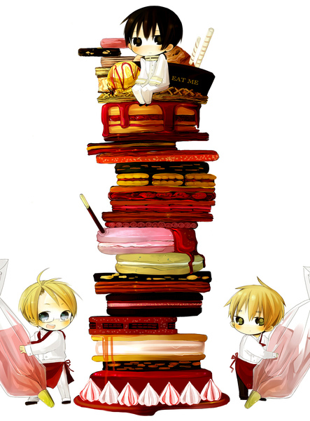 america (hetalia), japan (hetalia), united kingdom (hetalia), axis powers hetalia, 00s, 3boys, chibi, glasses, male focus, multiple boys