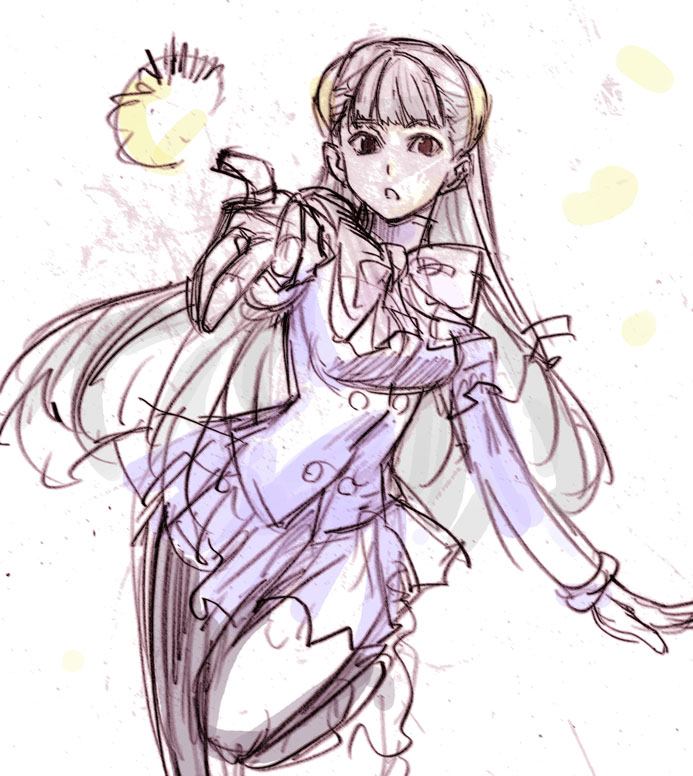 tetsu (kimuchi), ingrid (capcom), capcom, capcom fighting jam, 1girl, female focus, gloves, hairpods, pantyhose, red eyes, solo