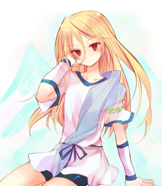 ibara riato, afuro terumi, zeus (inazuma eleven), inazuma eleven, inazuma eleven (series), bad id, bad pixiv id, 00s, 1boy, androgynous, bike shorts, blonde hair, child, long hair, male focus, multiple wings, red eyes, solo, trap, wings, wristband