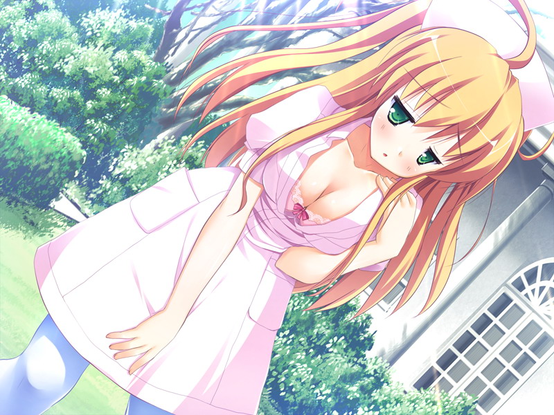 tagme, blonde hair, green eyes, nurse