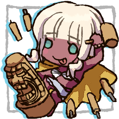 na no (nanoatm), yonaga angie, danganronpa (series), danganronpa v3: killing harmony, commentary request, lowres, 1girl, :p, aqua eyes, bare arms, bare legs, bare shoulders, barefoot, bead bracelet, beads, belt, bikini, bikini under skirt, blue skirt, blunt bangs, blush stickers, bracelet, chibi, closed mouth, coat, coat on shoulders, dark-skinned female, dark skin, drop shadow, eyelashes, frilled skirt, frills, hair over shoulder, hammer, happy, holding, holding hammer, jewelry, long hair, low twintails, miniskirt, outside border, picture frame, pink belt, raincoat, skirt, smile, solid circle eyes, solo, stomach, swimsuit, tongue, tongue out, tools, totem, transparent background, twintails, wavy hair, white bikini, white hair, yellow raincoat