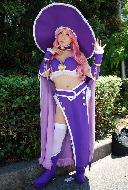 alicia (rune factory), rune factory, rune factory 2, cosplay photo, photo (medium), 1girl, breasts, cleavage, cosplay, female focus, large breasts, solo