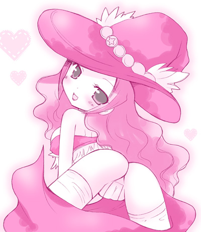 rimatan, shudou rima, alicia (rune factory), rune factory, rune factory 2, lowres, 1girl, bent over, female focus, maebari, solo, witch