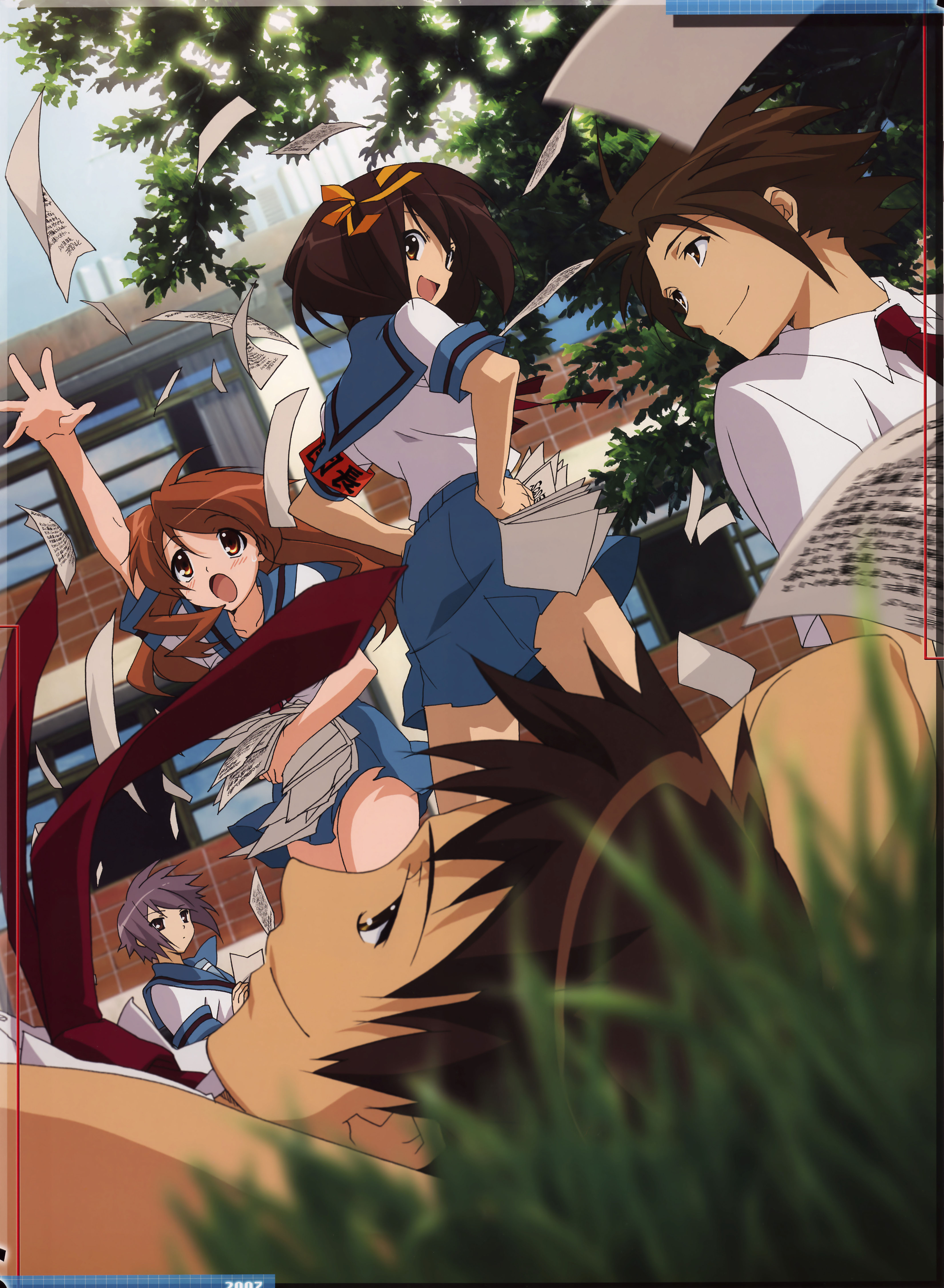 asahina mikuru, koizumi itsuki, kyon, nagato yuki, suzumiya haruhi, suzumiya haruhi no yuuutsu, absurdres, highres, 00s