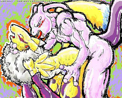 Rule34 – If it exists, there is porn of it / mariano, mewtwo, renamon / 496034