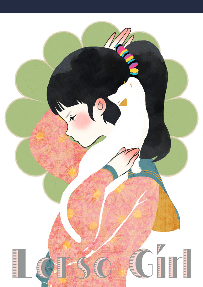 sakamoto himemi, original, bad id, bad pixiv id, angry, black hair, cat, ponytail, school uniform, serafuku, solo