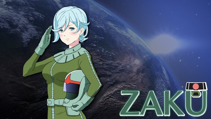 nana (henkei shoujo), henkei shoujo, official art, 1girl, blue eyes, blue hair, breasts, earth (planet), looking at viewer, medium breasts, military uniform, planet, salute, solo, space