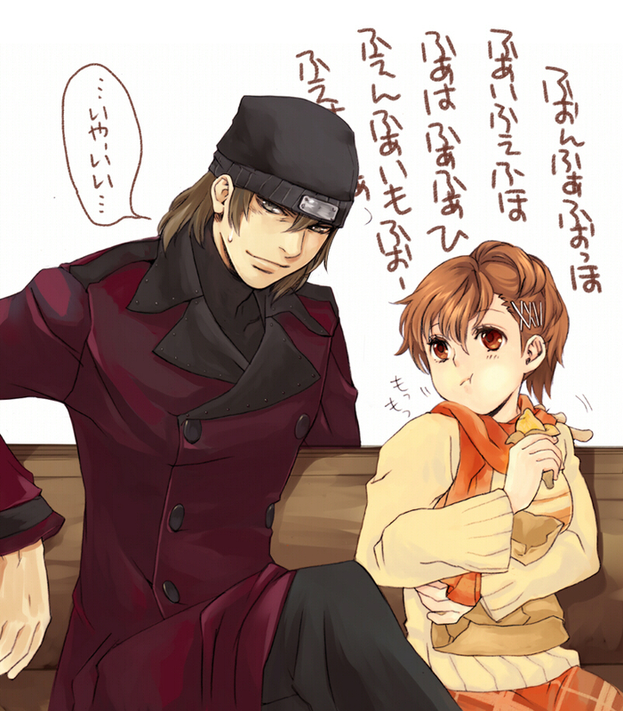 no ren, aragaki shinjirou, shiomi kotone, atlus, persona, persona 3, persona 3 portable, bad id, bad pixiv id, partially translated, translation request, 1boy, 1girl, beanie, buttons, coat, couple, double-breasted, eating, food, hair ornament, hairclip, hat, hetero, scarf, smile, trench coat