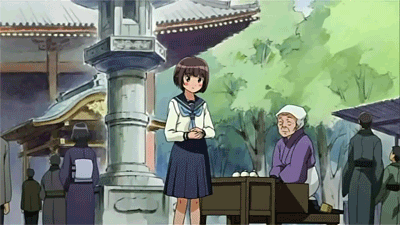 taishou yakyuu musume, animated, animated gif, lowres, 00s, bird, blush, school uniform, serafuku