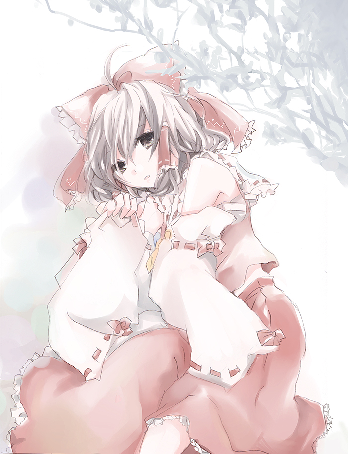 poprication, hakurei reimu, touhou, bad id, bad pixiv id, 1girl, bow, brown hair, detached sleeves, female focus, japanese clothes, long hair, miko, popri, ribbon, solo