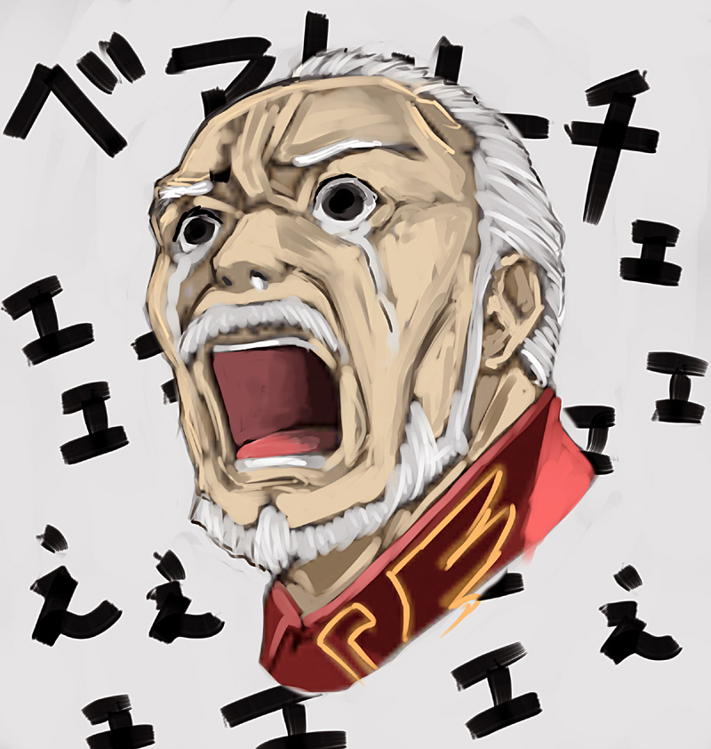 blackball, ushiromiya kinzou, umineko no naku koro ni, 00s, 1boy, male focus, portrait, shouting, solo, tears