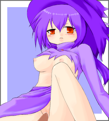 mismagius, nintendo, pokemon, lowres, blush, breasts, clothed sex, penis, personification, purple hair, red eyes, sex, uncensored, vaginal