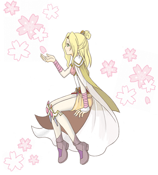 pontaouka, rosa farrell, final fantasy, final fantasy iv, 1990s (style), 1girl, blonde hair, blue eyes, bridal gauntlets, cape, female focus, full body, leotard, long hair, pantyhose, shoes, sitting, solo, tiara, white background