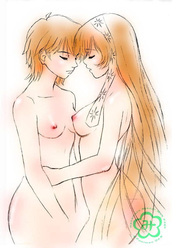 souseiseki, suiseiseki, rozen maiden, 00s, 2girls, breasts, brown hair, closed eyes, fingering, incest, long hair, masturbation, multiple girls, nipples, nude, short hair, siblings, sisters, sketch, twincest, twins, very long hair, watermark, yuri