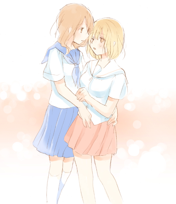 yoshioka mitsuko, fukuji mihoko, takei hisa, saki (manga), bad id, bad pixiv id, 00s, 2girls, multiple girls, one eye closed, school uniform, serafuku, wink, yuri