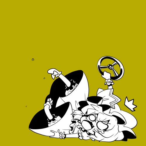 akaneya, remilia scarlet, touhou, bad id, bad pixiv id, lowres, 1girl, female focus, monochrome, solo, tears, yellow background, yellow theme