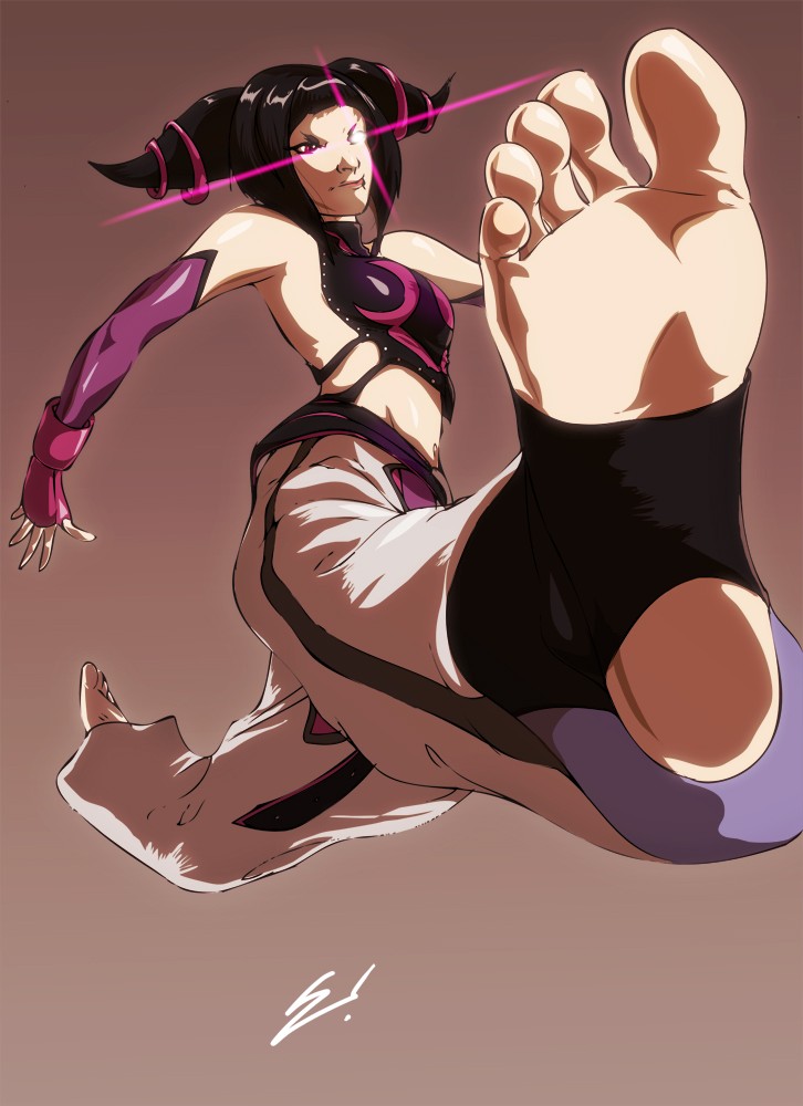 scamwich, han juri, capcom, street fighter, feet, jumping