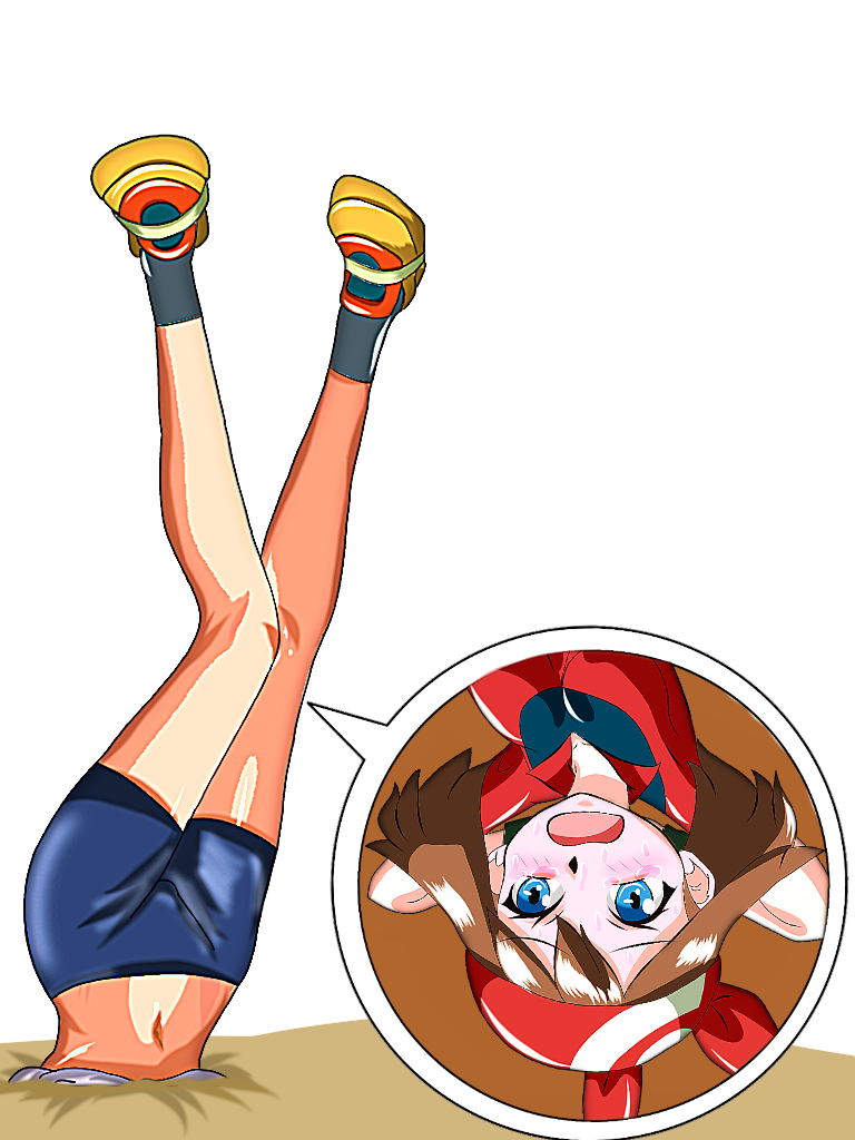 masalu kai, may (pokemon), nintendo, pokemon, pokemon rse, commentary request, inugami-ke no ichizoku pose, stuck