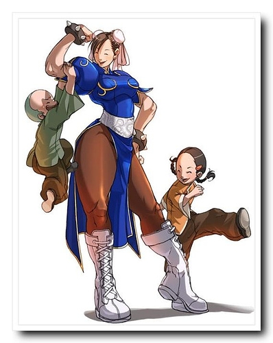 falcoon, chun-li, capcom, street fighter, lowres, boots, child, double bun, hair bun, muscular