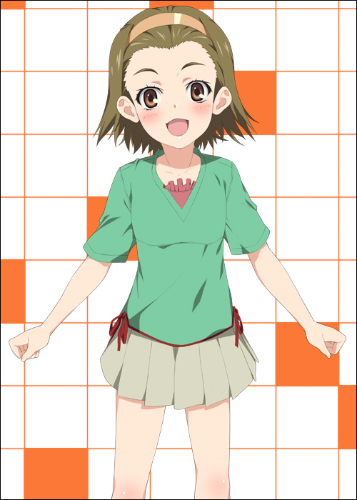 mizuki makoto, edasaki banri, toaru kagaku no railgun, toaru majutsu no index, 00s, blush, brown hair, hairband, short hair, skirt