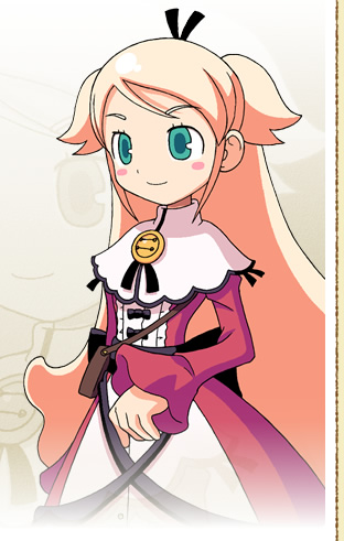 snk, lowres, official art, aqua eyes, blush, kimi no yusha, long hair, orange hair, tio ridgemond