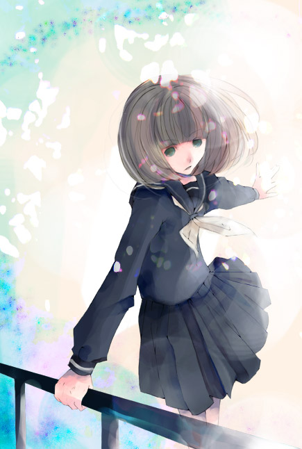 toukoku sasaiko, ushiromiya eva, umineko no naku koro ni, bad id, bad pixiv id, 00s, 1girl, female focus, school uniform, serafuku, solo