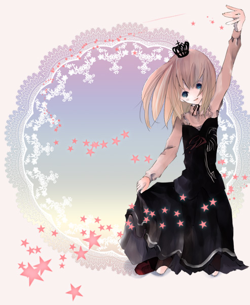 toukoku sasaiko, ushiromiya maria, umineko no naku koro ni, bad id, bad pixiv id, 00s, 1girl, female focus, solo, star (symbol)