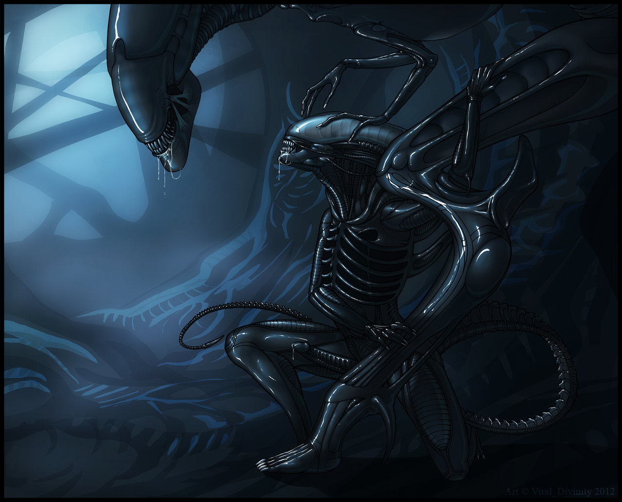 Rule34 – If it exists, there is porn of it / viral divinity, xenolugia150, xenomorph, xenomorph queen / 506014