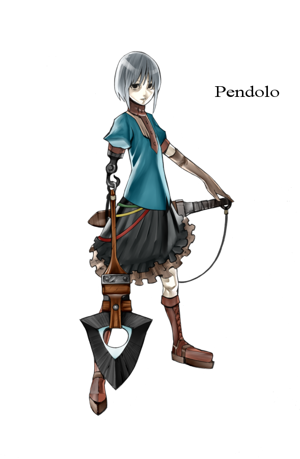 onigunsou, pixiv fantasia, character request, tagme, amputee, boots, short hair, solo, weapon