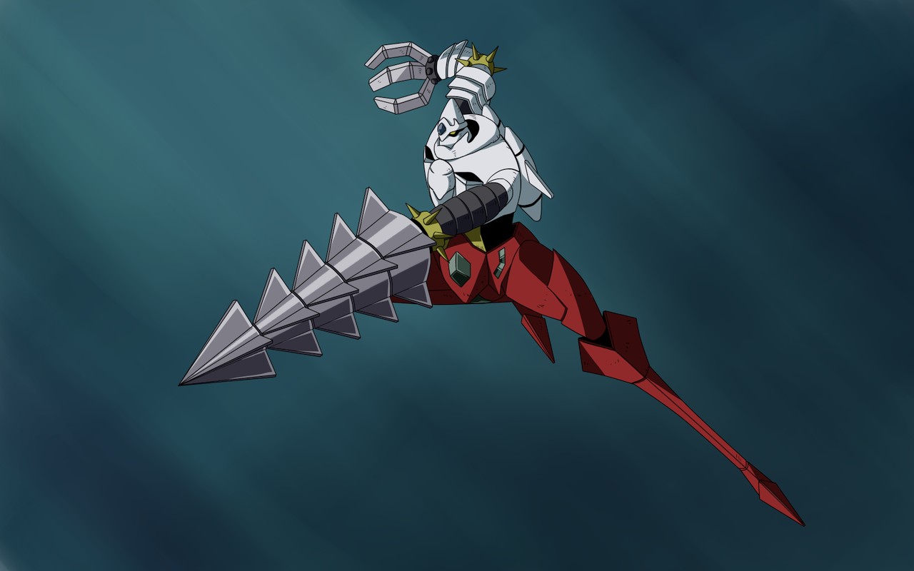 getter-2, getter robo, new getter robo, toei company, drill, mecha, no humans, robot, solo, super robot