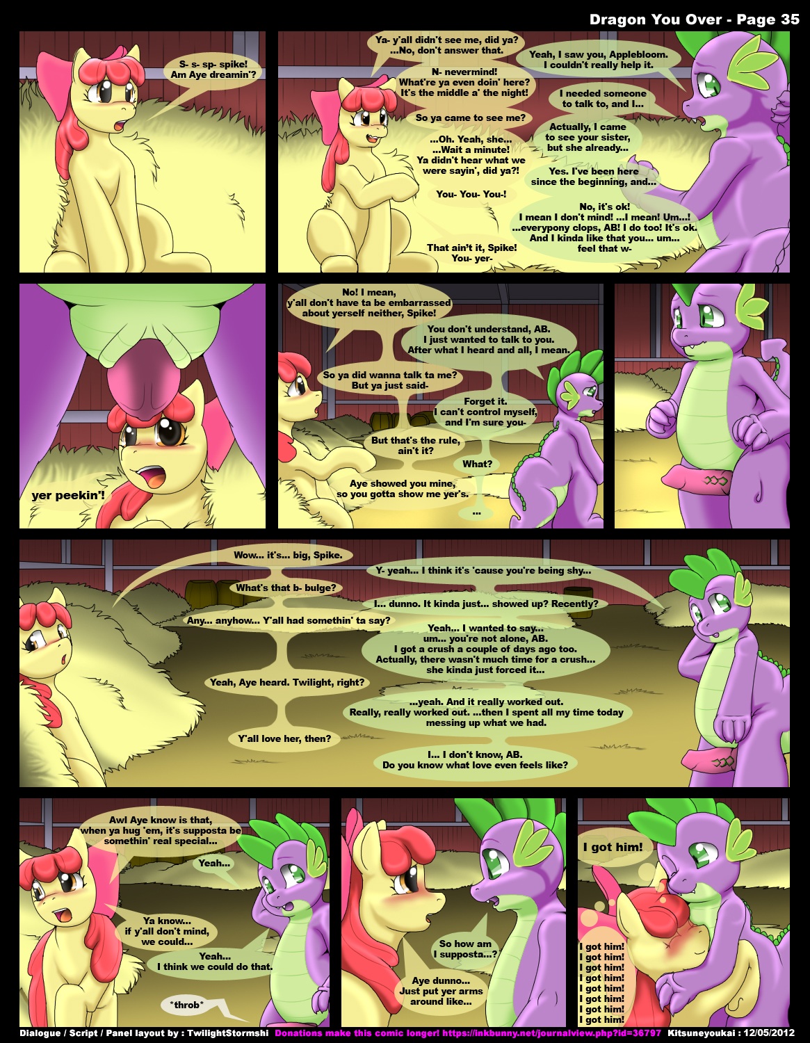Rule34 – If it exists, there is porn of it / kitsune youkai, apple bloom (mlp), spike (mlp) / 507204