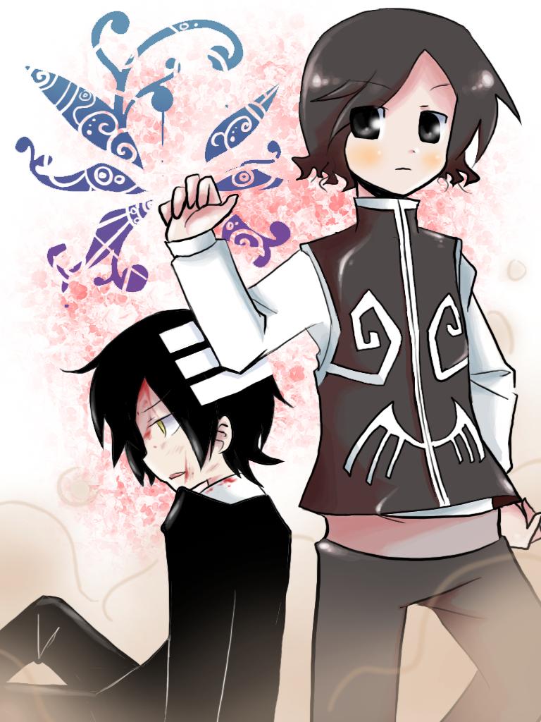 sakurakunet, death the kid, gopher (soul eater), soul eater, bad id, bad pixiv id, 00s, 2boys, multiple boys