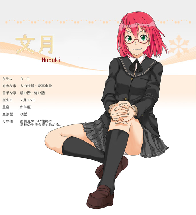 itsuki (nanairo megane), nanairomegane, character request, translation request, 1girl, female focus, glasses, green eyes, kneehighs, panties, pink hair, school uniform, short hair, skirt, socks, solo, underwear