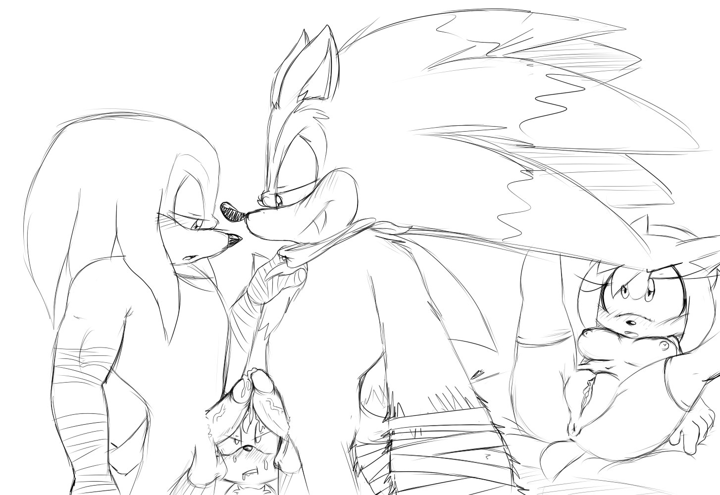 Rule34 – If it exists, there is porn of it / bluechika, amy rose, knuckles the echidna, sonic the hedgehog, sonic the werehog, tails, team sonic / 507661