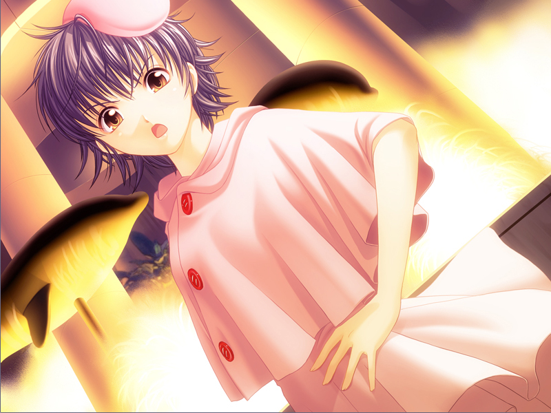 ein (phantom of inferno), phantom of inferno, game cg, tagme, 1girl, brown eyes, female focus, grey hair, phatnom integration, solo