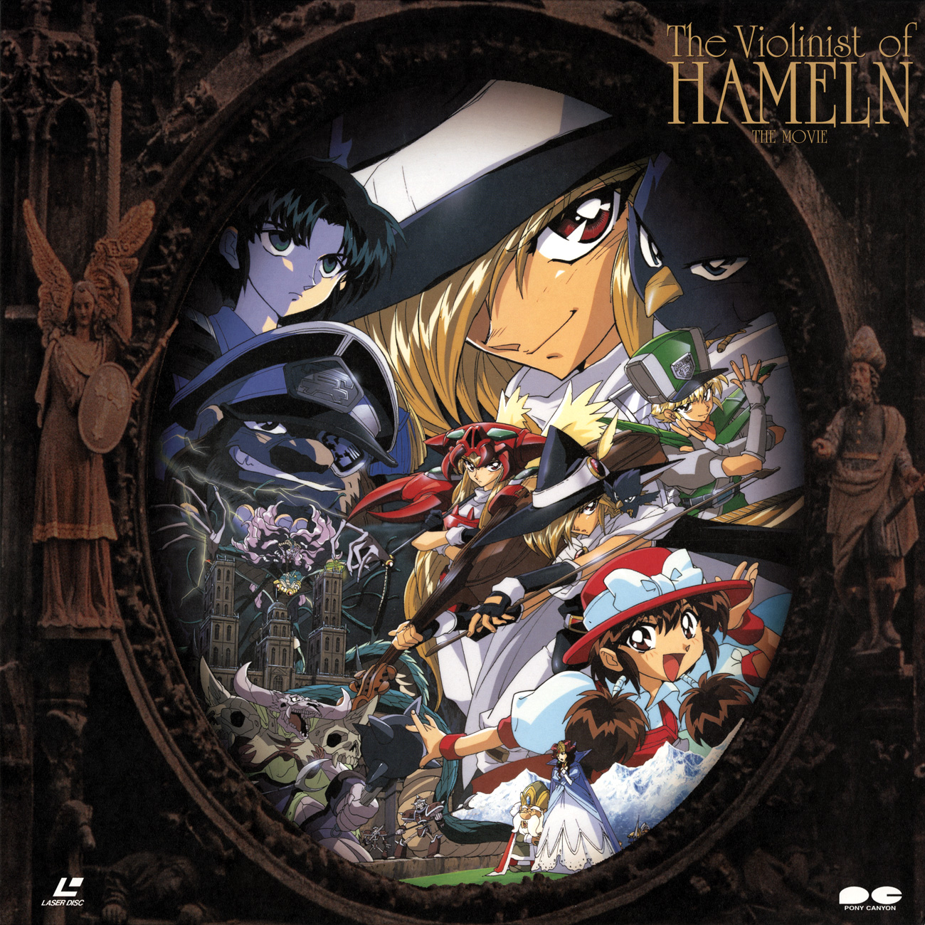 bass (violinist of hameln), flute (violinist of hameln), hamel, lute (violinist of hameln), oboe (violinist of hameln), raiel, sizer, trom, violinist of hameln, highres, tagme, hat, instrument
